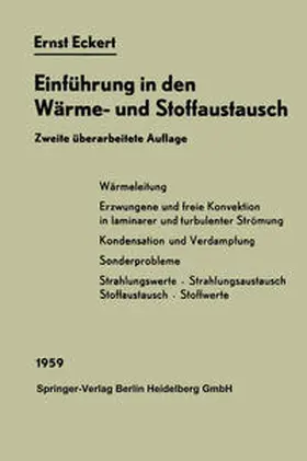 Eckert |  Einführung in den Wärme- und Stoffaustausch | eBook | Sack Fachmedien