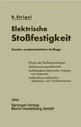 Strigel | Elektrische Stoßfestigkeit | Buch | 978-3-662-11640-1 | www.sack.de