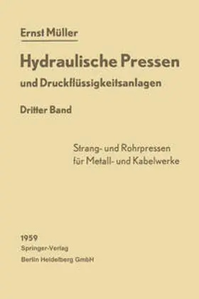 Müller |  Hydraulische Pressen und Druckflüssigkeitsanlagen | eBook | Sack Fachmedien