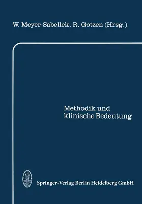 Meyer-Sabellek / Gotzen |  Indirekte 24-Stunden Blutdruckmessung | Buch |  Sack Fachmedien