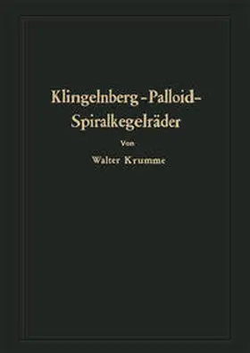 Krumme | Klingelnberg-Palloid-Spiralkegelräder | E-Book | www.sack.de