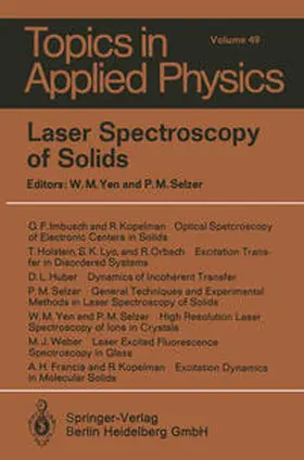 Yen / Selzer |  Laser Spectroscopy of Solids | eBook | Sack Fachmedien