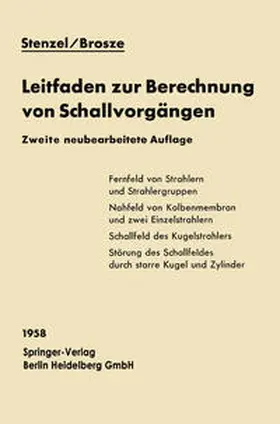 Stenzel / Brosze | Leitfaden zur Berechnung von Schallvorgängen | E-Book | www.sack.de
