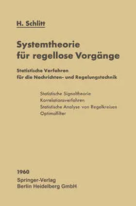 Schlitt |  Systemtheorie für regellose Vorgänge | eBook | Sack Fachmedien