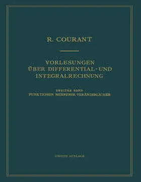 Courant |  Vorlesungen über Differential- und Integralrechnung | eBook | Sack Fachmedien