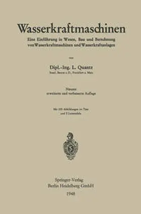 Quantz |  Wasserkraftmaschinen | eBook | Sack Fachmedien