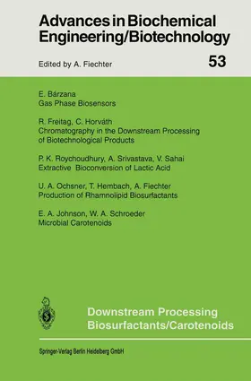 Fiechter |  Downstream Processing Biosurfactants Carotenoids | Buch |  Sack Fachmedien