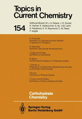 Thiem |  Carbohydrate Chemistry | Buch |  Sack Fachmedien