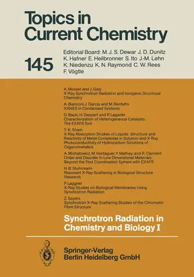 Mandelkow |  Synchrotron Radiation in Chemistry and Biology I | Buch |  Sack Fachmedien