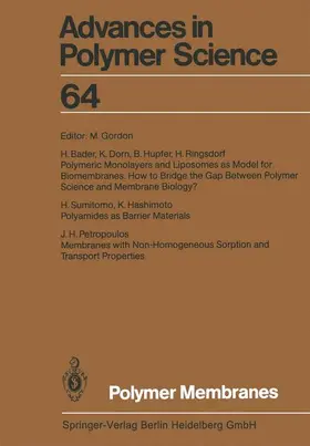 Gordon |  Polymer Membranes | Buch |  Sack Fachmedien