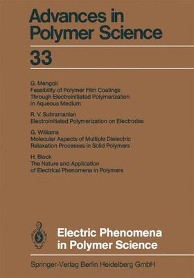Abe / Möller / Albertsson |  Electric Phenomena in Polymer Science | Buch |  Sack Fachmedien
