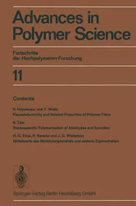 Cantow / Schulz / Dall’Asta |  Advances in Polymer Science | Buch |  Sack Fachmedien