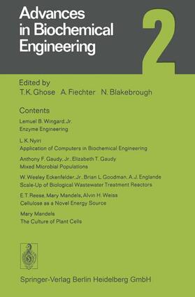 Ghose / Blakebrough / Fiechter | Advances in Biochemical Engineering 2 | Buch | 978-3-662-15586-8 | sack.de