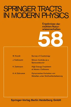 Kundt / Feitknecht / Dettmann |  Springer Tracts in Modern Physics | Buch |  Sack Fachmedien
