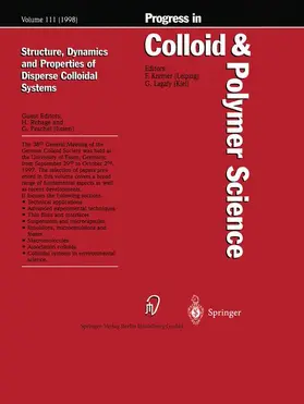  Structure, Dynamics and Properties of Dispersed Colloidal Systems | Buch |  Sack Fachmedien