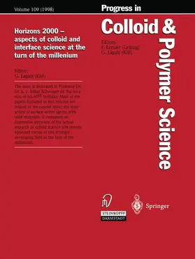  Horizons 2000 - aspects of colloid and interface science at the turn of the millenium | Buch |  Sack Fachmedien