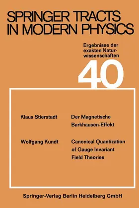 Flügge / Stierstadt / Kundt |  Springer Tracts in Modern Physics | Buch |  Sack Fachmedien