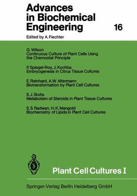 Schügerl / Ulber / Scheper |  Plant Cell Cultures I | Buch |  Sack Fachmedien