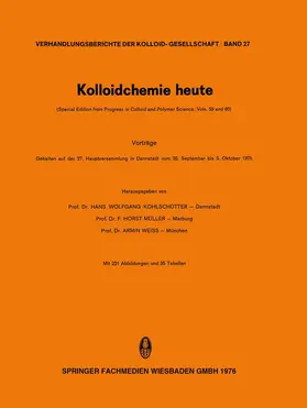 Kohlschüter / Weiss |  Kolloidchemie heute | Buch |  Sack Fachmedien