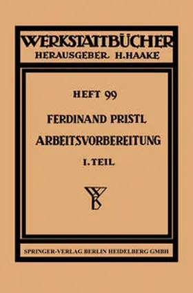 Pristl |  Arbeitsvorbereitung | eBook | Sack Fachmedien