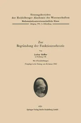 Heffter |  Zur Begründung der Funktionentheorie | eBook | Sack Fachmedien