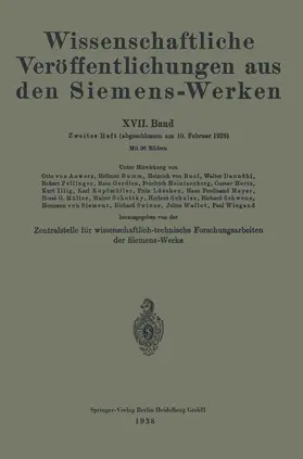 Bingel / Holm / Bumm |  Wissenschaftliche Veröffentlichungen aus den Siemens-Werken | Buch |  Sack Fachmedien