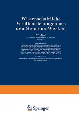 Bingel / von Have / von Borries |  Wissenschaftliche Veröffentlichungen aus den Siemens-Werken | Buch |  Sack Fachmedien