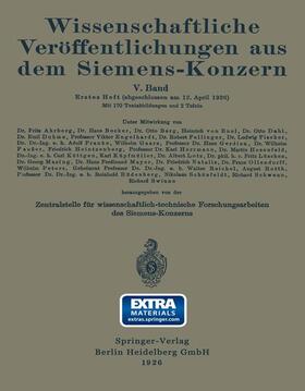 Ahrberg / Franke / Becker |  Wissenschaftliche Veröffentlichungen aus dem Siemens-Konzern | Buch |  Sack Fachmedien