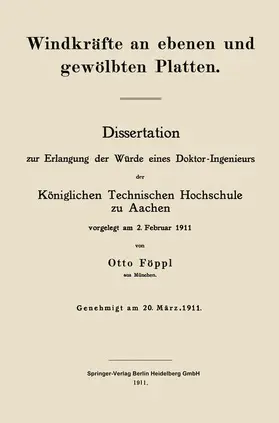 Föppl | Windkräfte an ebenen und gewölbten Platten | Buch | 978-3-662-22759-6 | www.sack.de