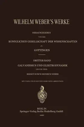 Weber |  Wilhelm Weber's Werke | Buch |  Sack Fachmedien