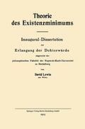 Lewin |  Theorie des Existenzminimums | Buch |  Sack Fachmedien