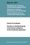 Lindeman |  Studies on the Morphology of the Sensory Regions of the Vestibular Apparatus | Buch |  Sack Fachmedien