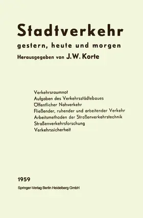 Hollatz / Korte | Stadtverkehr | Buch | 978-3-662-23055-8 | www.sack.de