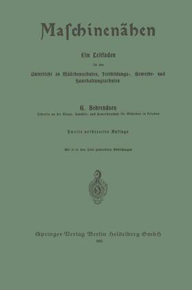 Behrendsen |  Maschinenähen | Buch |  Sack Fachmedien