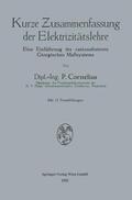 Cornelius |  Kurze Zusammenfassung der Elektrizitätslehre | Buch |  Sack Fachmedien