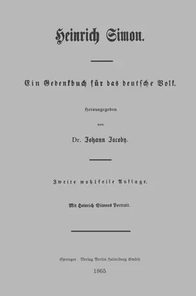Jacoby |  Heinrich Simon | Buch |  Sack Fachmedien
