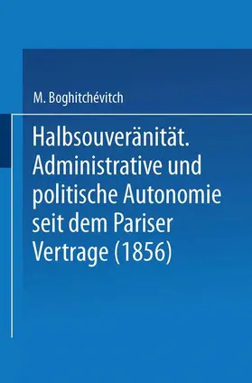 Boghitchévitch | Halbsouveränität | Buch | 978-3-662-23576-8 | www.sack.de