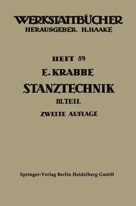 Krabbe / Malmberg |  Stanztechnik | Buch |  Sack Fachmedien