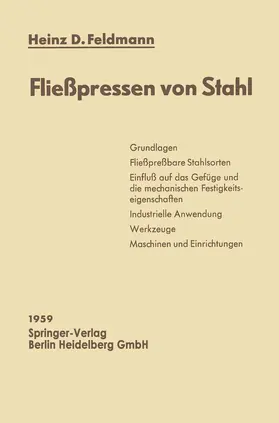 Feldmann | Fließpressen von Stahl | Buch | 978-3-662-23691-8 | www.sack.de