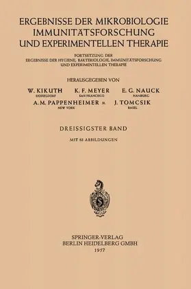 Kikuth |  Ergebnisse der Mikrobiologie, Immunitätsforschung und experimentellen Therapie | Buch |  Sack Fachmedien