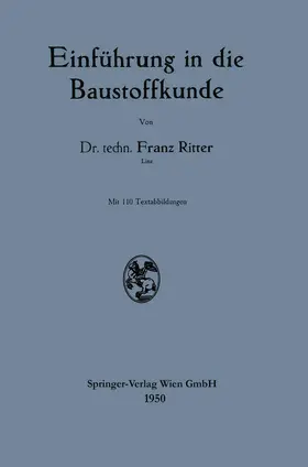 Ritter |  Einführung in die Baustoffkunde | Buch |  Sack Fachmedien