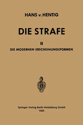 von Hentig | Die Strafe | Buch | 978-3-662-23952-0 | www.sack.de