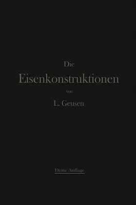 Geusen |  Die Eisenkonstruktionen | Buch |  Sack Fachmedien