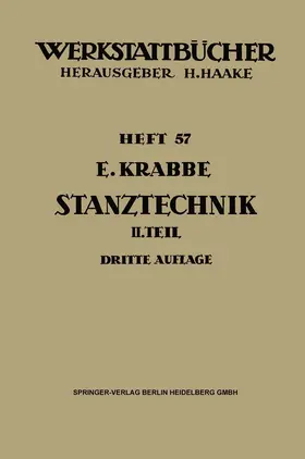 Krabbe |  Stanztechnik | Buch |  Sack Fachmedien