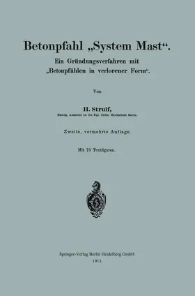 Struif |  Betonpfahl „System Mast“. | Buch |  Sack Fachmedien