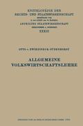 Zwiedineck-Südenhorst |  Allgemeine Volkswirtschaftslehre | Buch |  Sack Fachmedien