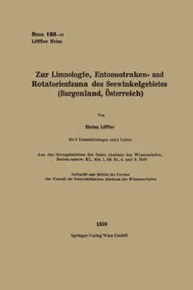 Löffler |  Zur Limnologie, Entomostraken- und Rotatorienfauna des Seewinkelgebietes (Burgenland, Österreich) | eBook | Sack Fachmedien