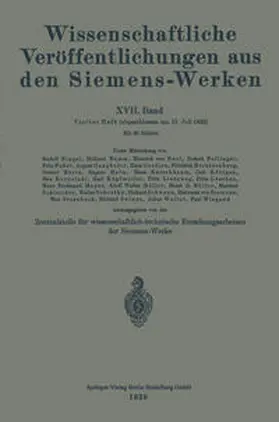 Auwers / Bumm / Küpfmüller |  Wissenschaftliche Veröffentlichungen aus den Siemens-Werken | eBook | Sack Fachmedien