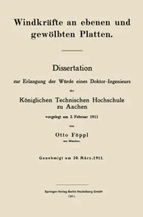 Föppl |  Windkräfte an ebenen und gewölbten Platten | eBook | Sack Fachmedien