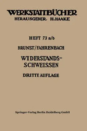 Brunst / Fahrenbach |  Widerstandsschweißen | eBook | Sack Fachmedien